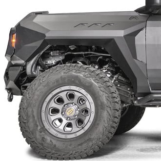 Fab Fours® - Matte Black Powder Coat Steel Front Fender Flares