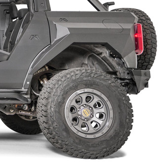 Fab Fours® - Matte Black Powder Coat Steel Rear Fender Flares