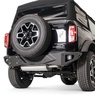 Fab Fours® - Vengeance Full Width Black Powder Coated Rear HD Bumper