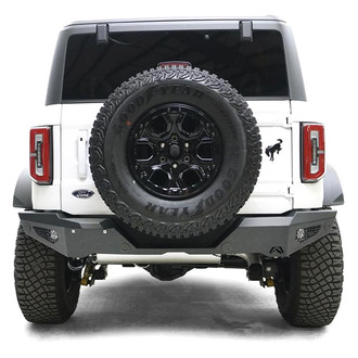 Fab Fours® - Standard Full Width Black Powder Coated Rear HD Bumper