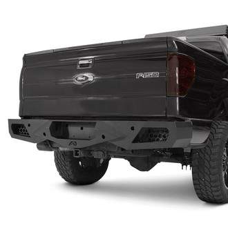 Fab Fours® - Vengeance Full Width Black Powder Coated Rear HD Bumper