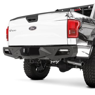 Fab Fours® - Vengeance Full Width Black Powder Coated Rear HD Bumper
