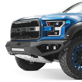 Fab Fours® - Vengeance Full Width Black Powder Coated Front HD Bumper