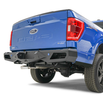 Fab Fours® - Vengeance Full Width Black Powder Coated Rear HD Bumper