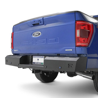 Fab Fours® - Red Steel Full Width Black Powder Coated Rear HD Bumper