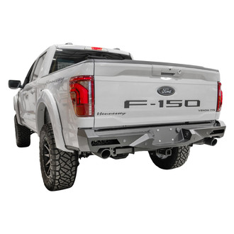 Fab Fours® - Vengeance Full Width Black Powder Coated Rear HD Bumper