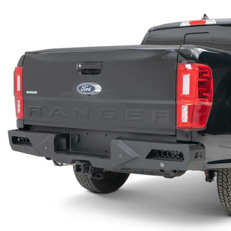 Fab Fours® - Vengeance Full Width Black Powder Coated Rear HD Bumper