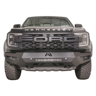 Fab Fours® - Vengeance Full Width Black Powder Coated Front HD Bumper