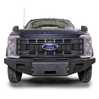 Fab Fours® - New Premium Full Width Black Powder Coated Front Winch HD Bumper