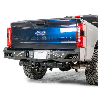Fab Fours® - Vengeance Full Width Black Powder Coated Rear HD Bumper