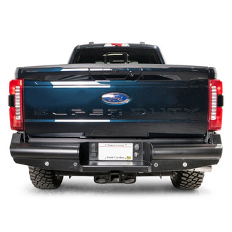 Fab Fours® - Black Steel Elite Full Width Black Powder Coated Rear HD Bumper