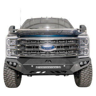 Fab Fours® - Vengeance Full Width Black Powder Coated Front HD Bumper