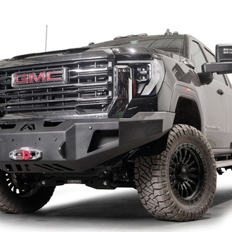 Fab Fours® - New Premium Full Width Black Powder Coated Front Winch HD Bumper