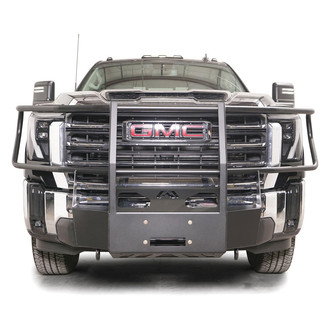 Fab Fours® - Full Frame Black Powder Coat Winch Mount with Full Grille Guard