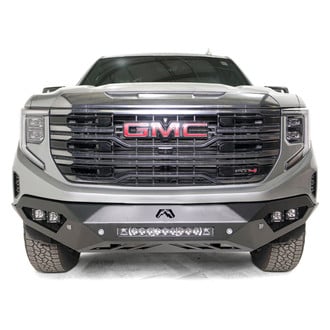 Fab Fours® - Vengeance Full Width Black Powder Coated Front HD Bumper