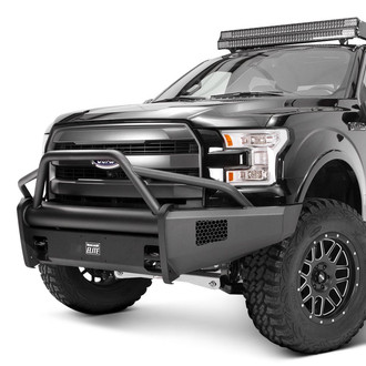 Fab Fours® - Black Steel Elite Replacement Black Powder Coated Front Lower Guard Vertical Plate