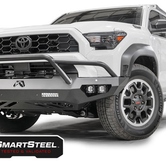 Fab Fours® - Vengeance Full Width Black Powder Coated Front HD Bumper with Pre-Runner Guard