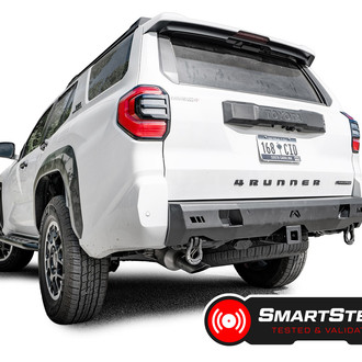 Fab Fours® - Premium Stubby Black Powder Coated Rear HD Bumper