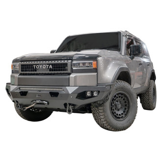 Fab Fours® - Matrix Full Width Black Powder Coated Front Winch HD Bumper