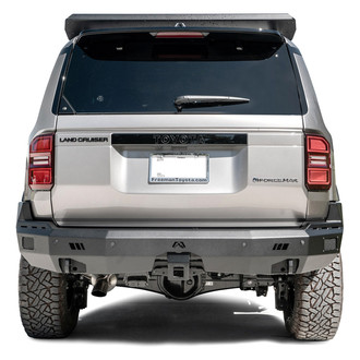 Fab Fours® - Premium Full Width Black Powder Coated Rear HD Bumper
