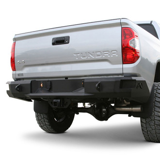 Fab Fours® - Premium Full Width Black Powder Coated Rear HD Bumper