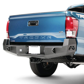 Fab Fours® - Premium Full Width Black Powder Coated Rear HD Bumper