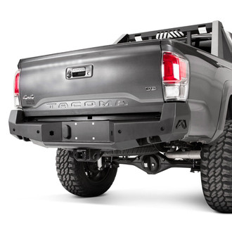 Fab Fours® - Premium Full Width Black Powder Coated Rear HD Bumper