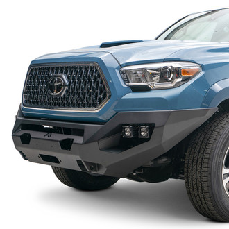 Fab Fours® - Matrix Full Width Black Powder Coated Front Winch HD Bumper