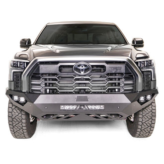 Fab Fours® - Vengeance Full Width Black Powder Coated Front HD Bumper