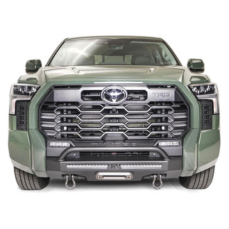 Fab Fours® - Pre-runner Guard Black Powder Coat Winch Mount with Pre-Runner Guard