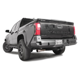 Fab Fours® - Premium Full Width Black Powder Coated Rear HD Bumper