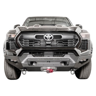 Fab Fours® - Matrix Full Width Black Powder Coated Front Winch HD Bumper