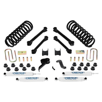 Fabtech® - 4.5" x 1" Performance Front and Rear Suspension Lift Kit