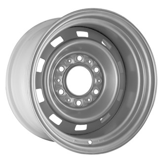 Factory Steel® - 10-Slot Silver 15x8 Steel Factory Wheel