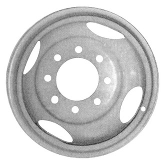 Factory Steel® - 4-Slot Silver 16.5x6 Steel Factory Wheel
