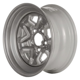 Factory Steel® - 5-Slot Black 15x7 Steel Factory Wheel