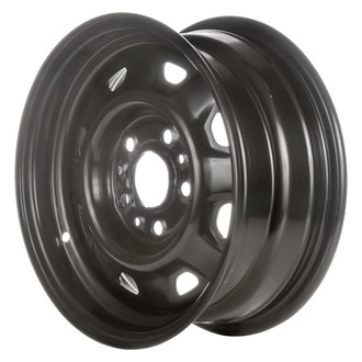 Factory Steel® - 8-Slot Black 14x6 Steel Factory Wheel