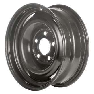 Factory Steel® - 4-Slot Black 15x6 Steel Factory Wheel