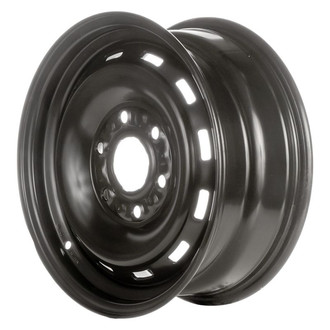 Factory Steel® - 12-Slot Black 16x6.5 Steel Factory Wheel