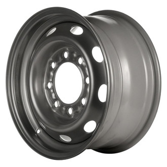 Factory Steel® - 9-Hole Silver 16x7.5 Steel Factory Wheel