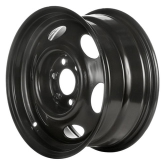 Factory Steel® - 6-Slot Black 15x7 Steel Factory Wheel