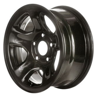 Factory Steel® - 5-Slot Black 17x8 Steel Factory Wheel