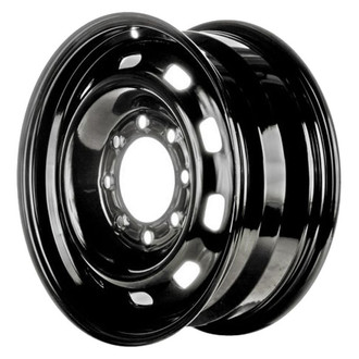 Factory Steel® - 10-Slot Black 17x7.5 Steel Factory Wheel