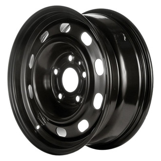 Factory Steel® - 10-Slot Black 17x7 Steel Factory Wheel