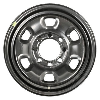 Factory Steel® - 6-Slot Black 17x7.5 Steel Factory Wheel