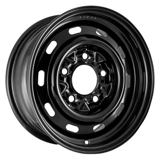 Factory Steel® - 10-Slot Black 15x6 Steel Factory Wheel