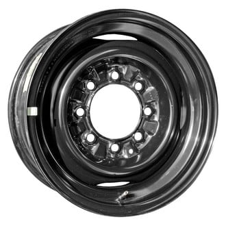 Factory Steel® - 4-Slot Black 16x7 Steel Factory Wheel