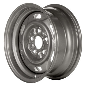 Factory Steel® - 6-Slot Silver 14x6 Steel Factory Wheel