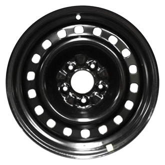 Factory Steel® - 18-Slot Black 16x7 Steel Factory Wheel