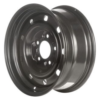 Factory Steel® - 9-Slot Black 16x7 Steel Factory Wheel